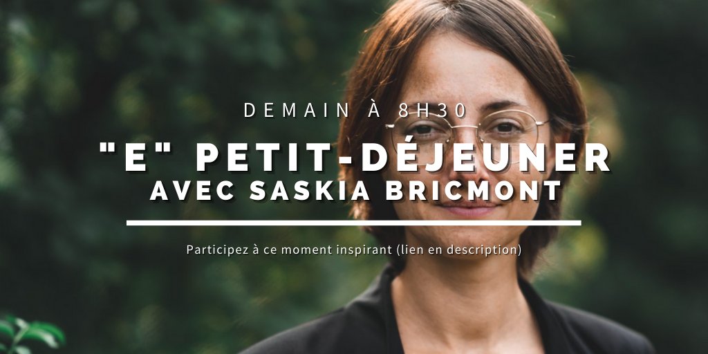 choqwapi's tweet image. ⌚ Retrouvons-nous demain ! 

De 8h30 à 9h30, nous aurons le plaisir de vous accueillir avec Saskia Bricmont, Eurodéputée Écolo. 

Au programme : 
- Le green deal 🌳
- L&apos;économie circulaire ♻
- Question/Réponse avec notre invitée ❓

Pour participer : cutt.ly/WnuPY67