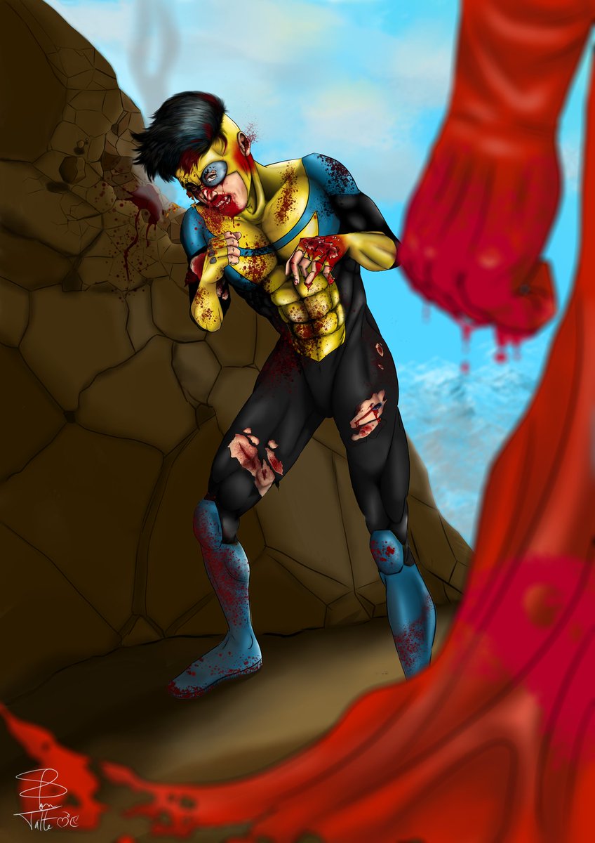 SonValte's tweet photo. Are you really invincible? 
#Invincible #Invinciblefanart #InvincibleOnPrime #imagecomics #ComicArt #FANART #digitalart https://t.co/5HKWcjPAWY