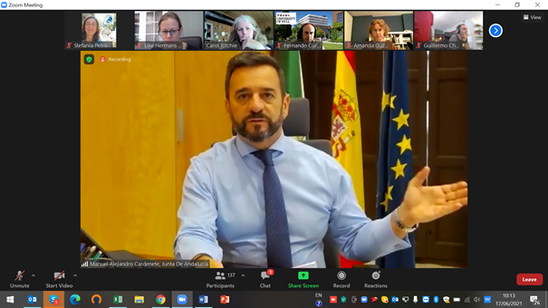 EUROPARC's tweet photo. EU has to lead the change towards the #SustainableTourism, in coordination with all institutions at all levels, said Manuel Alejandro Cardenete of @EU_CoR today at @EUROPARC https://t.co/A3VnvX9e3A 🇪🇺🤝 @macarflo #sttft https://t.co/tGR9btbGfw