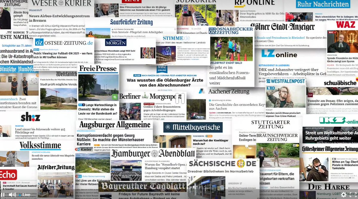 "Regionalzeitungen sind für eine lebendige Demokratie unverzichtbar" - deutliche Worte von <a href="/ThomasDueffert/">Thomas Düffert</a>, BDZV-Vizepräsident und @Madsack CEO bei #beBETA2021