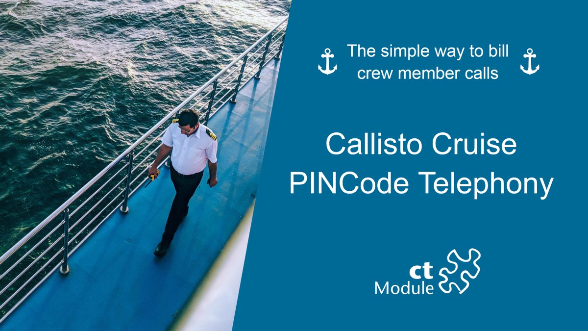 CtModule's tweet photo. Cruise Industries, the fast &amp; efficient Crew Call Billing App from Callisto Cruise is here. Forget about card-based costs &amp; logistical challenges: with the PINCode Telephony Module, you will be able to invoice your crew members directly. Contact us today: sales@ctmodule.com https://t.co/k1p8cxYwLw