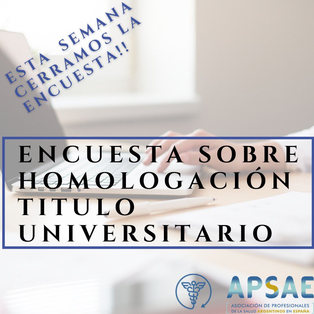 ArgentinosSalud's tweet photo. Participa de este estudio sobre #homologación de Títulos de grado universitario. Con estos datos crearemos una estadística, que nos servirá, por ejemplo, para ser presentada ante las Autoridades Españolas. 

https://t.co/yJEWKI79ed https://t.co/4ZCWn0BPCV