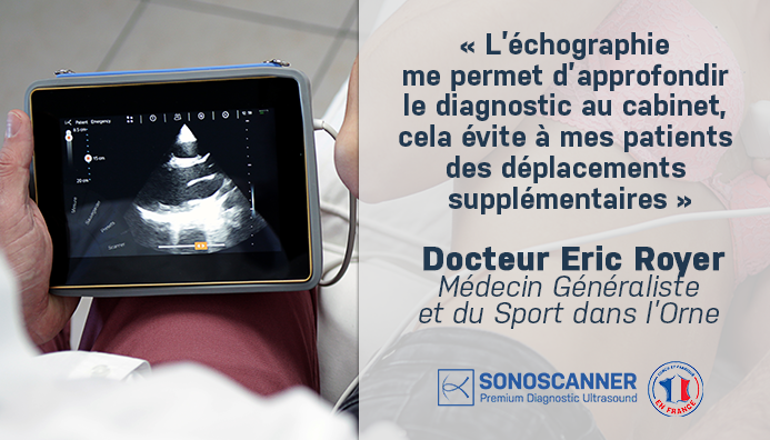 Sonoscanner's tweet photo. Dr Royer pratique l'échographie grâce à l'échographe ultraportable T-Lite Sonoscanner.
HD, facile à utiliser et performant, le T-Lite lui permet d'affiner son diagnostic au cabinet.
Recevez des informations: https://t.co/QrmATisNaS https://t.co/BpkgjGKfyP