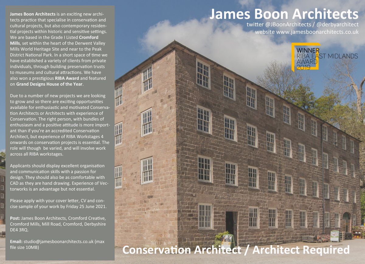 James Boon Architects (@jboonarchitects) on Twitter photo A reminder that we are looking for a Conservation Architect, or Architect with Conservation experience to join our team. Please #retweet, Thanks! <a href="/RIBAjobs/">RIBA Jobs</a> <a href="/RIBA/">Royal Institute of British Architects</a> <a href="/ribaeastmidland/">RIBA East Midlands</a> <a href="/RIBAYorkshire/">RIBA Yorkshire</a> <a href="/AABC_architect/">AABC Register</a> @SPAB1877 <a href="/IHBCEastMids/">IHBC East Midlands</a> <a href="/HistoricEngland/">Historic England</a> <a href="/HeritageFundM_E/">The National Lottery Heritage Fund Midlands & East</a> A reminder that we are looking for a Conservation Architect, or Architect with Conservation experience to join our team. Please #retweet, Thanks! <a href="/RIBAjobs/">RIBA Jobs</a> <a href="/RIBA/">Royal Institute of British Architects</a> <a href="/ribaeastmidland/">RIBA East Midlands</a> <a href="/RIBAYorkshire/">RIBA Yorkshire</a> <a href="/AABC_architect/">AABC Register</a> @SPAB1877 <a href="/IHBCEastMids/">IHBC East Midlands</a> <a href="/HistoricEngland/">Historic England</a> <a href="/HeritageFundM_E/">The National Lottery Heritage Fund Midlands & East</a>