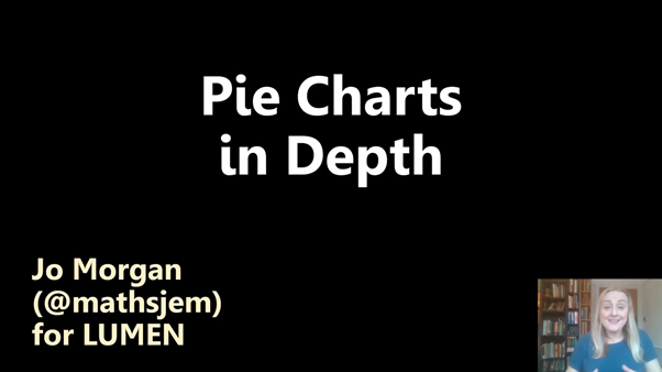 In a workshop focusing on Pie Charts in Depth, <a href="/mathsjem/">Jo Morgan</a> looks at how teaching pie charts gives us the opportunity to strengthen students’ proportional reasoning as well as their statistical literacy.  

View the workshop here 👉 bit.ly/3gFnAzp