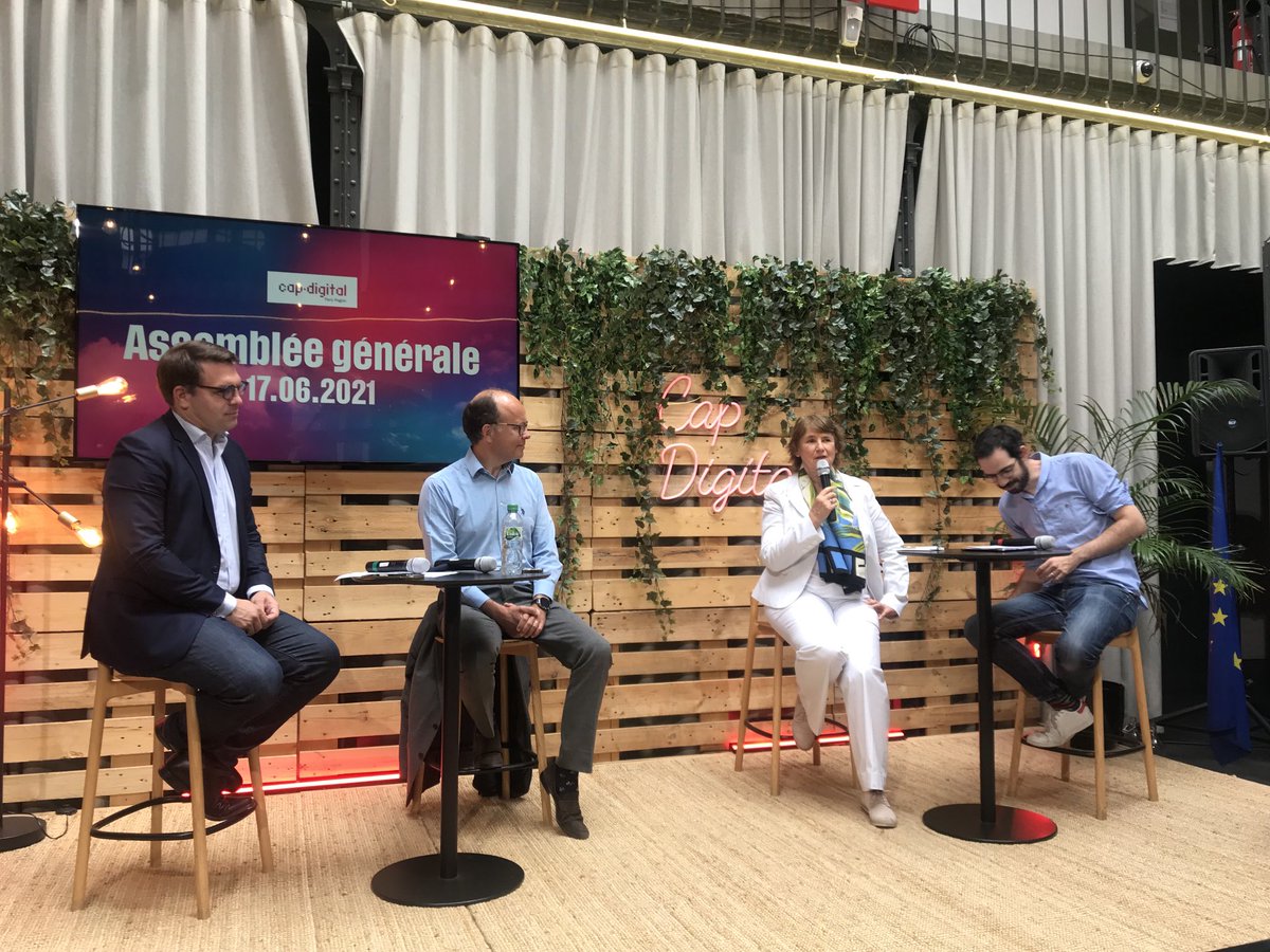 Belle table ronde à l’occasion de l’AG de ⁦<a href="/Cap_Digital/">Cap Digital</a>⁩ avec Françoise Preteux ⁦⁦<a href="/IMTFrance/">Institut Mines-Télécom (IMT)</a>⁩      Vincent Maret ⁦<a href="/GroupeBouygues/">Groupe Bouygues</a>⁩ et Geoffrois Boulard ⁦<a href="/GrandParisMGP/">Métropole du Grand Paris</a>⁩