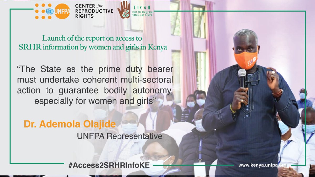 UNFPA Kenya (@unfpaken) on Twitter photo "The State as the prime duty bearer must undertake coherent multi-sectoral action to guarantee bodily autonomy, especially for women and girls" <a href="/OlajideDemola/">Ademola Olajide</a>  <a href="/UNFPA/">UNFPA</a> Representative 
#Access2SRHRInfoKE "The State as the prime duty bearer must undertake coherent multi-sectoral action to guarantee bodily autonomy, especially for women and girls" <a href="/OlajideDemola/">Ademola Olajide</a>  <a href="/UNFPA/">UNFPA</a> Representative 
#Access2SRHRInfoKE