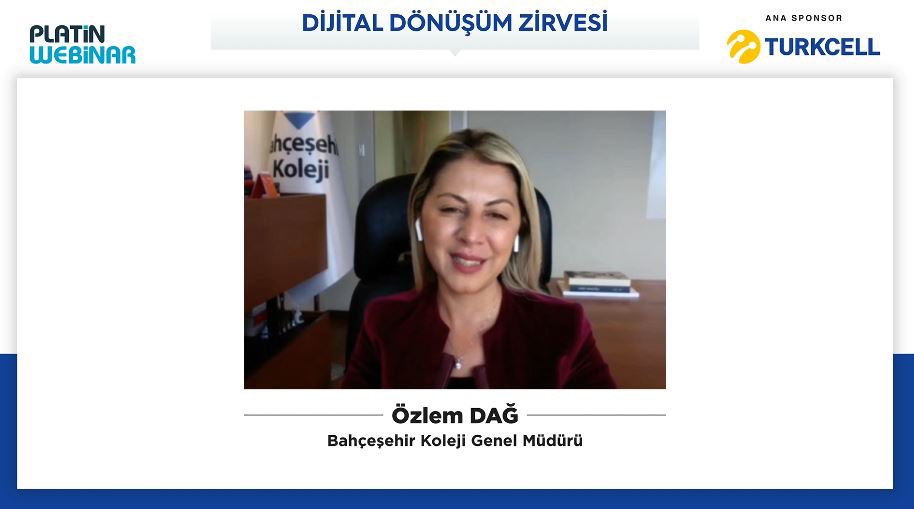 Özlem Dağ:Eğitimde yaptığımız tüm hamleler geleceğe ve dijitalleşmeye yönelik birer hazırlıktı.Pandemi dönemindeki büyük değişime <a href="/bahcesehir_k12/">Bahçeşehir Koleji</a> olarak hızlıca adapte olduk.Dijital dönüşümde en büyük etken öğretmen ve öğrencilerimize yapılan yatırımlardır. #dijitaldönüşümzirvesi
