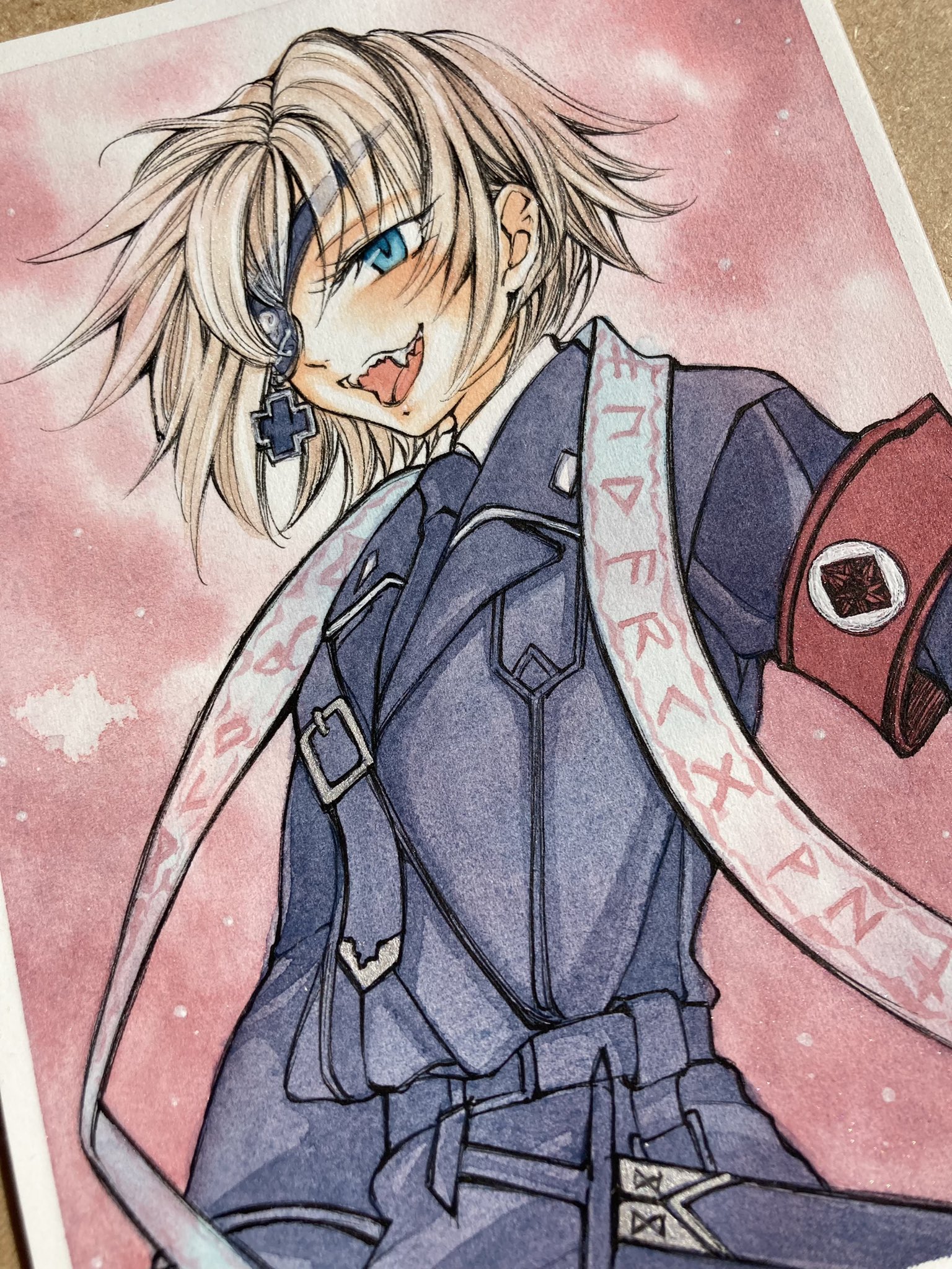 Quon 低浮上気味 Mamekoさん手持ちのオリジナルカラーで激烈推しキャラdies Iraeの ウォルフガングシュライバーを描いてみた 髪色ミルクティー色バッチリでした めっちゃキラキラ髪色になった Fabriano Extra White 極細目にmamekoさん
