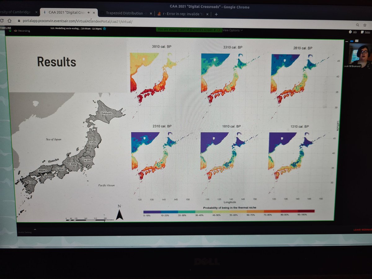 encounter_project (@encounter_erc) on Twitter photo Our own <a href="/BrainerdLeah/">Leah Brainerd</a> presenting the results of her thermal niche model of temperate rice in prehistoric Japan #CAAvirtual2021 Our own <a href="/BrainerdLeah/">Leah Brainerd</a> presenting the results of her thermal niche model of temperate rice in prehistoric Japan #CAAvirtual2021