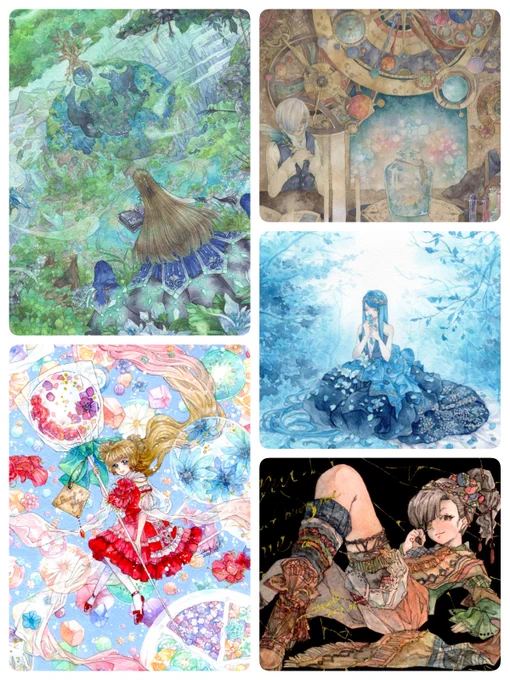 #社会人絵師活動応援フェス
社会人になってそろそろ10年目が近づいてきています🤸

気分が乗ったときにガーッと描いて、あとはチマチマ。
水彩、ファンタジー好きです。キラキラ綺麗なものも、アンティークな雰囲気も、好き。 