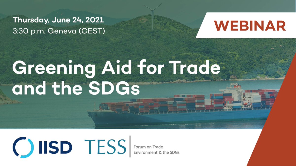 TESSForum's tweet photo. @TESSForum and @IISD invite you to a roundtable on “#Greening Aid for #Trade and the #SDGs “. Register: https://t.co/1DHAb1QCRp

Come join the conversation ! https://t.co/yFfbESvLwv