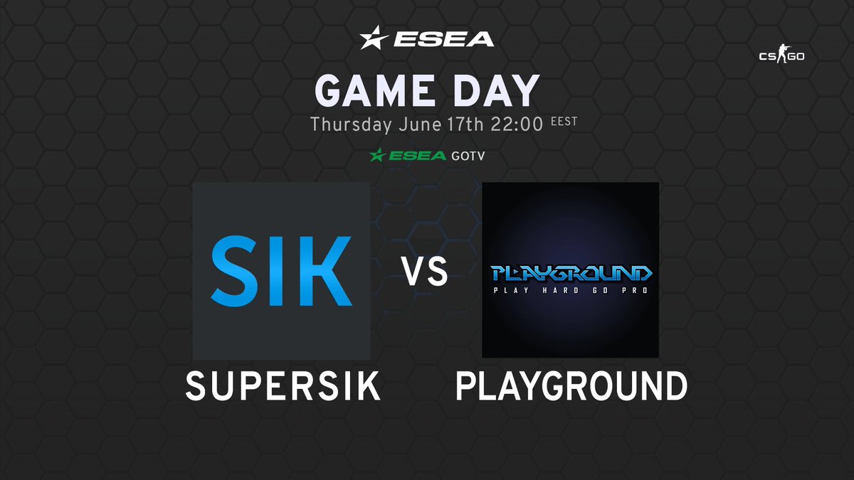 Game days continue!

Our CSGO ESEA is ready to face off PLAYGROUND GAMING tonight at 22:00 EEST. <a href="/ha0scsgo/">Mihailo Igić</a> &amp; gang have a 7-6 record.

CSGO – ESEA intermediate

🆚 PLAYGROUND 🇷🇸
🕣 22:00 EEST
🗺️ Overpass
📺 Grab GOTV IP: play.esea.net/match/16657447

#sik #esportsfi #csgo #ESEA