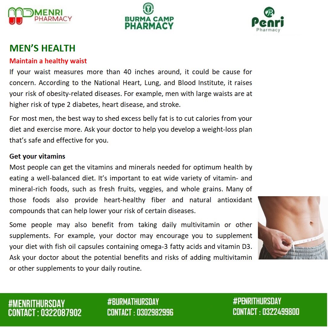 Menri_Pharmacy's tweet photo. #MenriThursday
#MensHealthWeek https://t.co/z8QPqJeKOc
