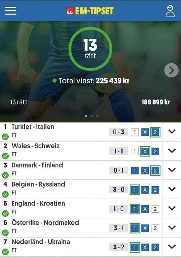 Stryktipspodd's tweet photo. Giganten satte 13 rätt igår på EM-Tipset. Stort grattis till er som hade andel. Nu blickar vi mot lördag. Lyssna på Stryktipspodden!

Andelar till Stryktipsgubbarna hittar du alltid här: https://t.co/PoVI0i4KYJ

#andelsspel #emtipset #stryktipset #spelatillsammans #europatipset https://t.co/LivNdbTYLb