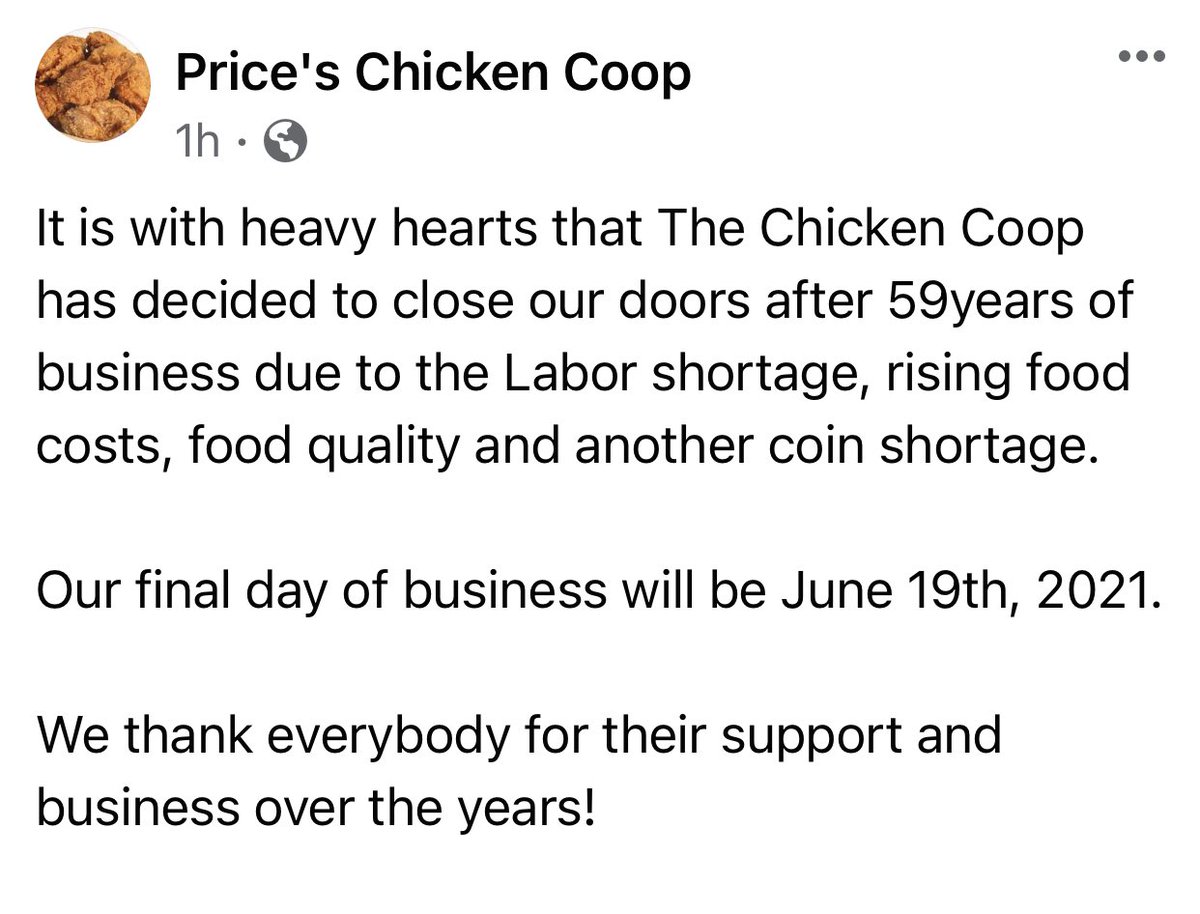 UrbanCLT's tweet photo. Prices Chicken to close https://t.co/SGCZrIXQ6g