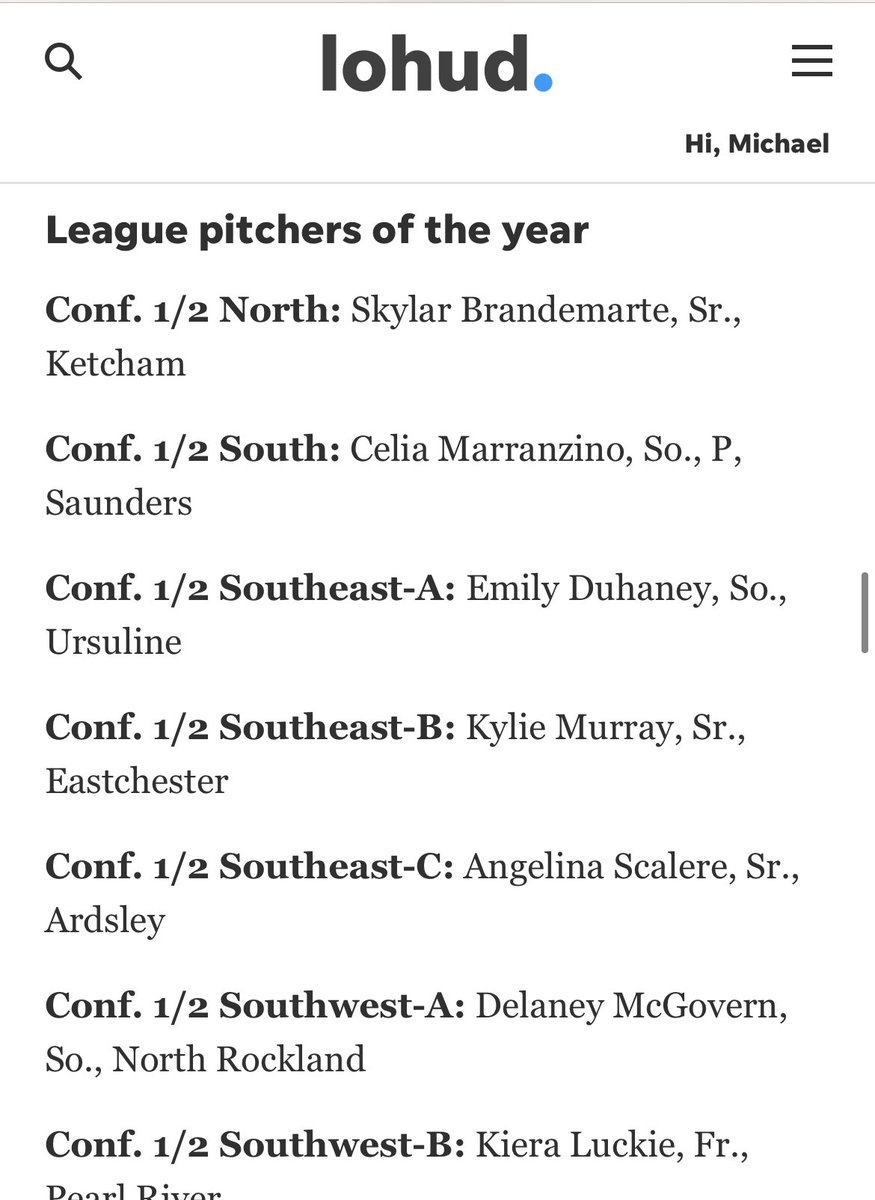 And the accolades keep rolling in…Angelina competed at a very high level this year and at times carries the team on her back. Gonna miss this kid!