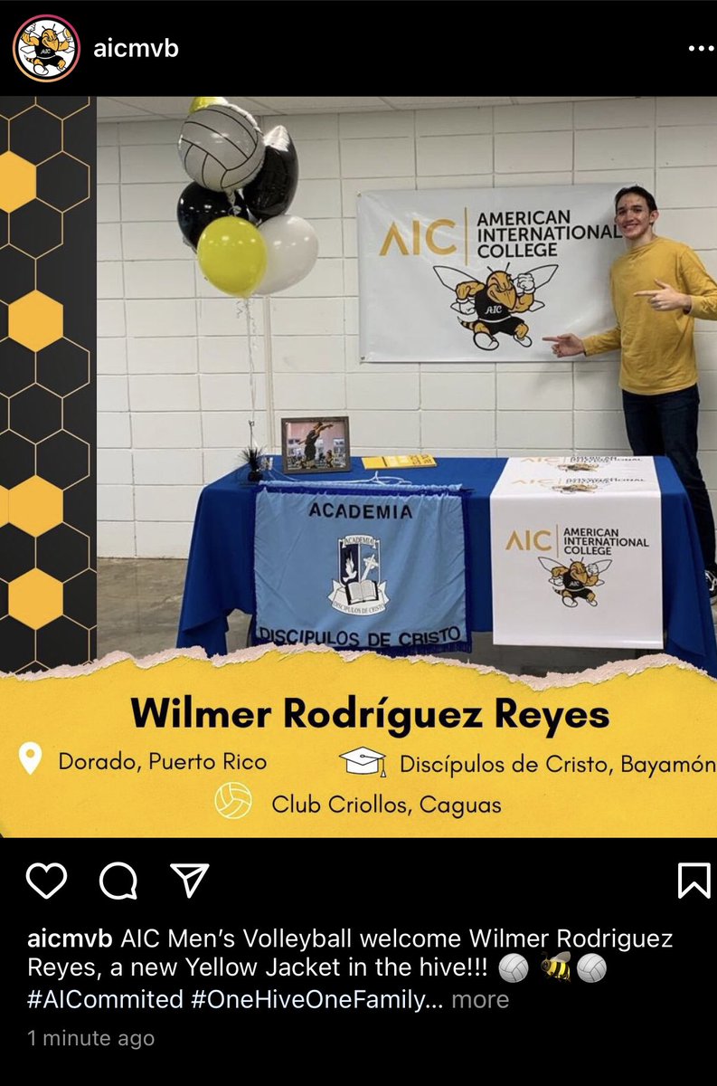 AICmvb (@aicmvb) on Twitter photo AIC Menβs Volleyball welcome Wilmer Rodriguez Reyes, a new Yellow Jacket in the hive!!! π ππ
#AICommited #OneHiveOneFamily
<a href="/NCAAMVB/">NCAA Men's Volleyball</a> #mensvolleyball #ncaambv #volleyball #NCAAmensvolleyball AIC Menβs Volleyball welcome Wilmer Rodriguez Reyes, a new Yellow Jacket in the hive!!! π ππ
#AICommited #OneHiveOneFamily
<a href="/NCAAMVB/">NCAA Men's Volleyball</a> #mensvolleyball #ncaambv #volleyball #NCAAmensvolleyball