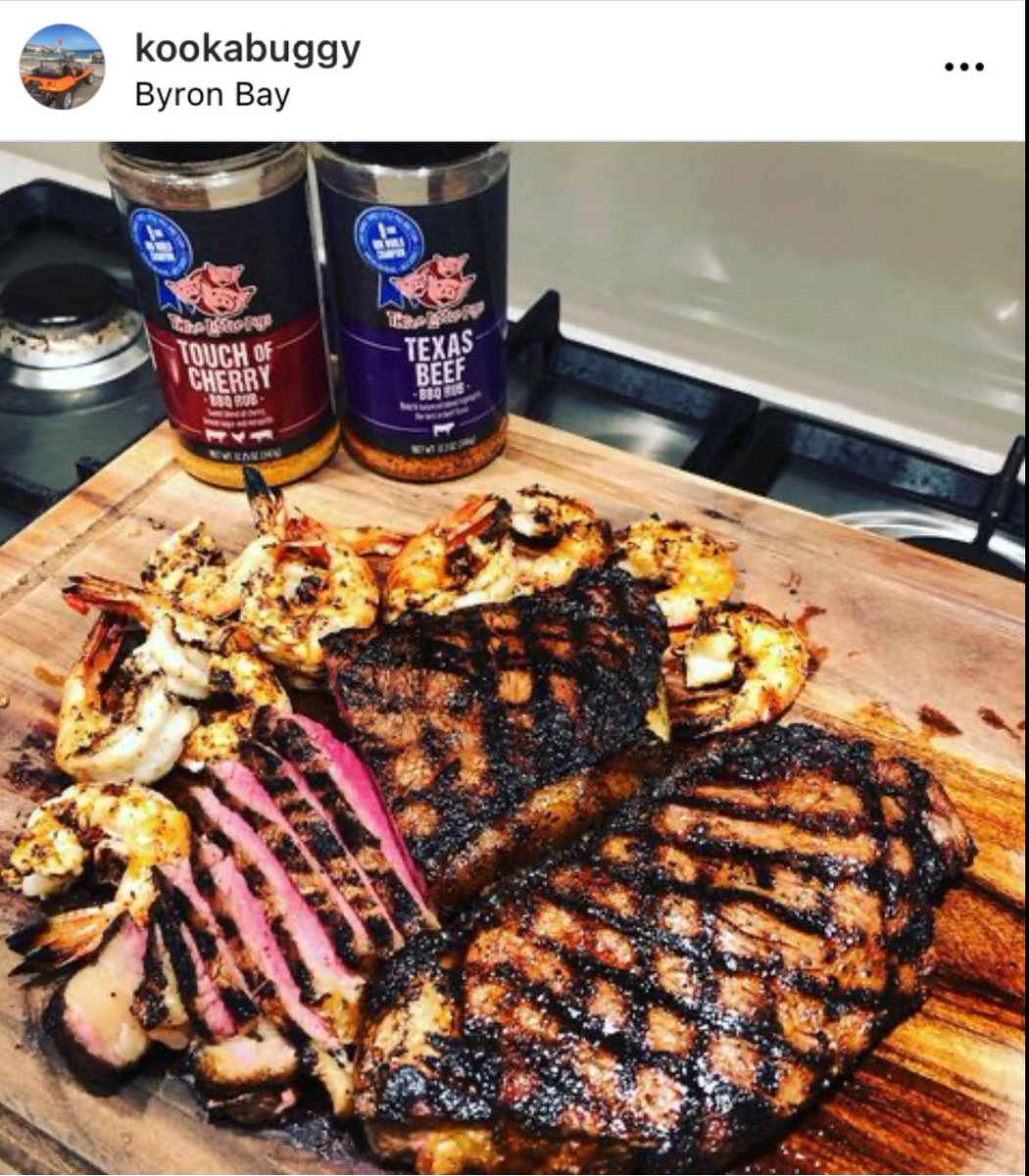 Serf &amp; Turf with Three Little Pigs Rubs down under in Australia thanks @kookabuggy for the pictures. #bbq #grilling #bbqlife #threelittlepigsrubs #Australia <a href="/ChrisMarksBBQ/">Chris Marks</a> <a href="/BBQS_Galore/">BBQs Galore Aust</a>