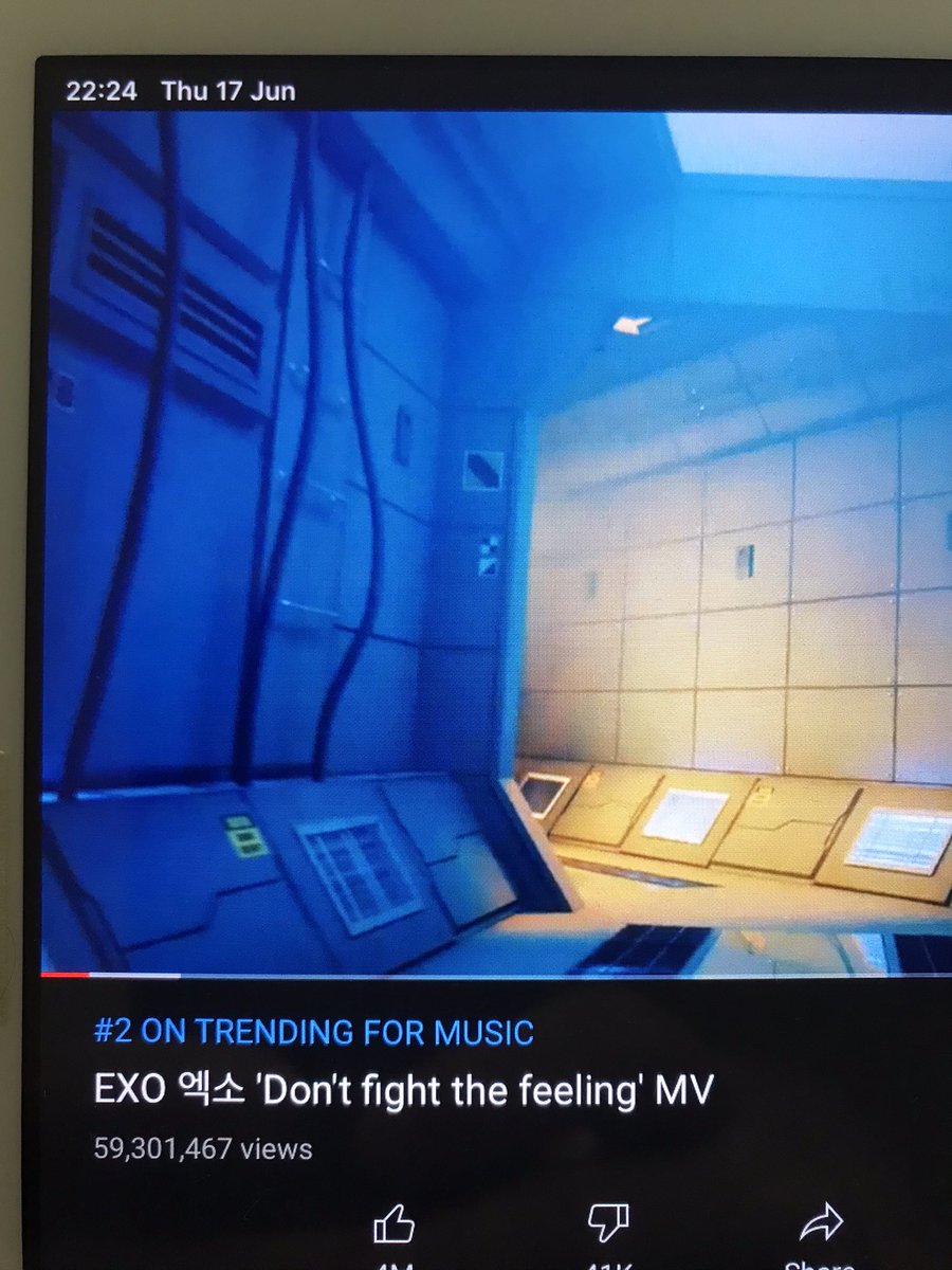 ATM, streaming with my Ipad… 59,301,467 views as of 22:24pm, Manila time; June 17, 2021.  @weareoneEXO #DONT_FIGHT_THE_FEELING #EXO #DFTF_StreamingParty