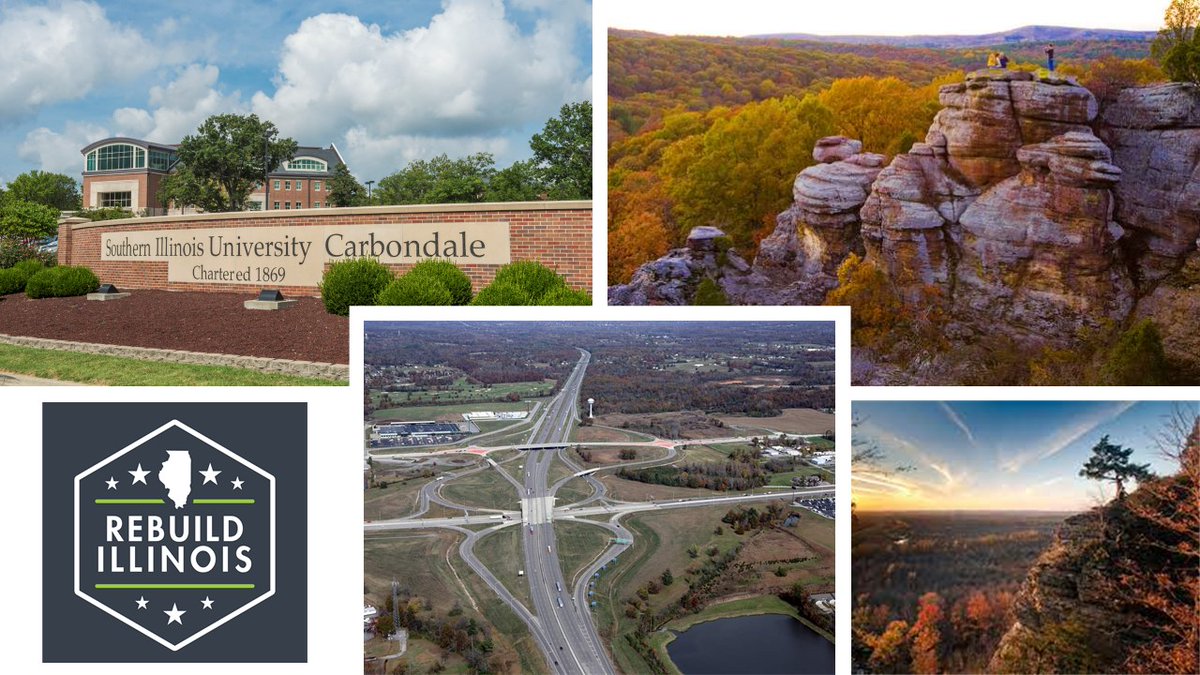 IDOT_Illinois's tweet photo. We’re expanding I-57 from 4 to 6 lanes to help you enjoy the ride to Rend Lake, Shawnee National Forest, Garden of the Gods, @SIUC and points south! Ten miles are done and 20 more are on the way, so watch the work zone! #SeeOrange #RebuildIllinois #EnjoyIllinois #RoadTripIllinois https://t.co/olrNsNyHOl