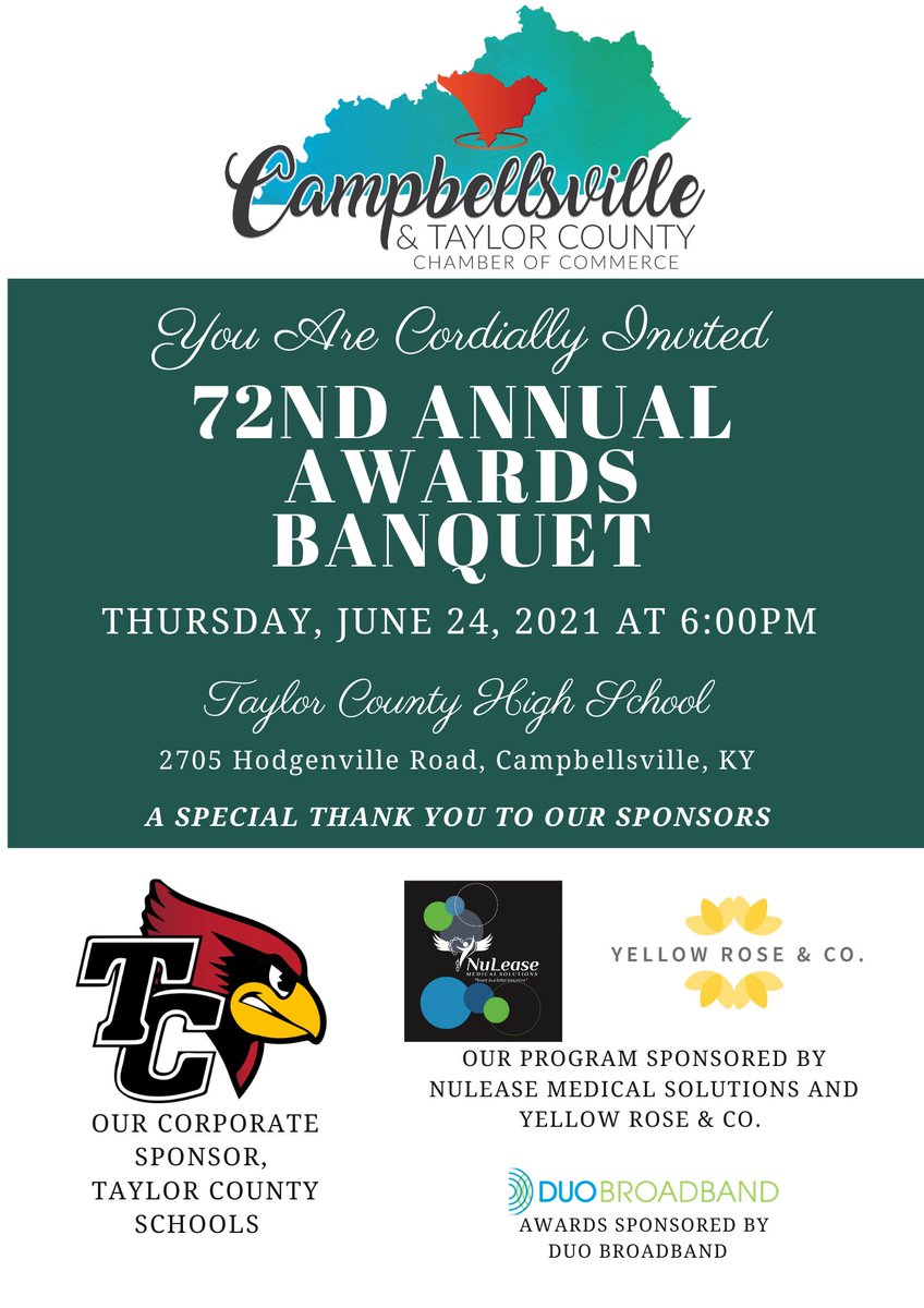 chamber42718's tweet photo. Chamber Luncheon Today, Harden Coffee (TRH) Ribbon Cutting Friday, &amp; Annual Awards Banquet Next Week! - https://t.co/pat3FdRhkS https://t.co/qSDZC4zO0M