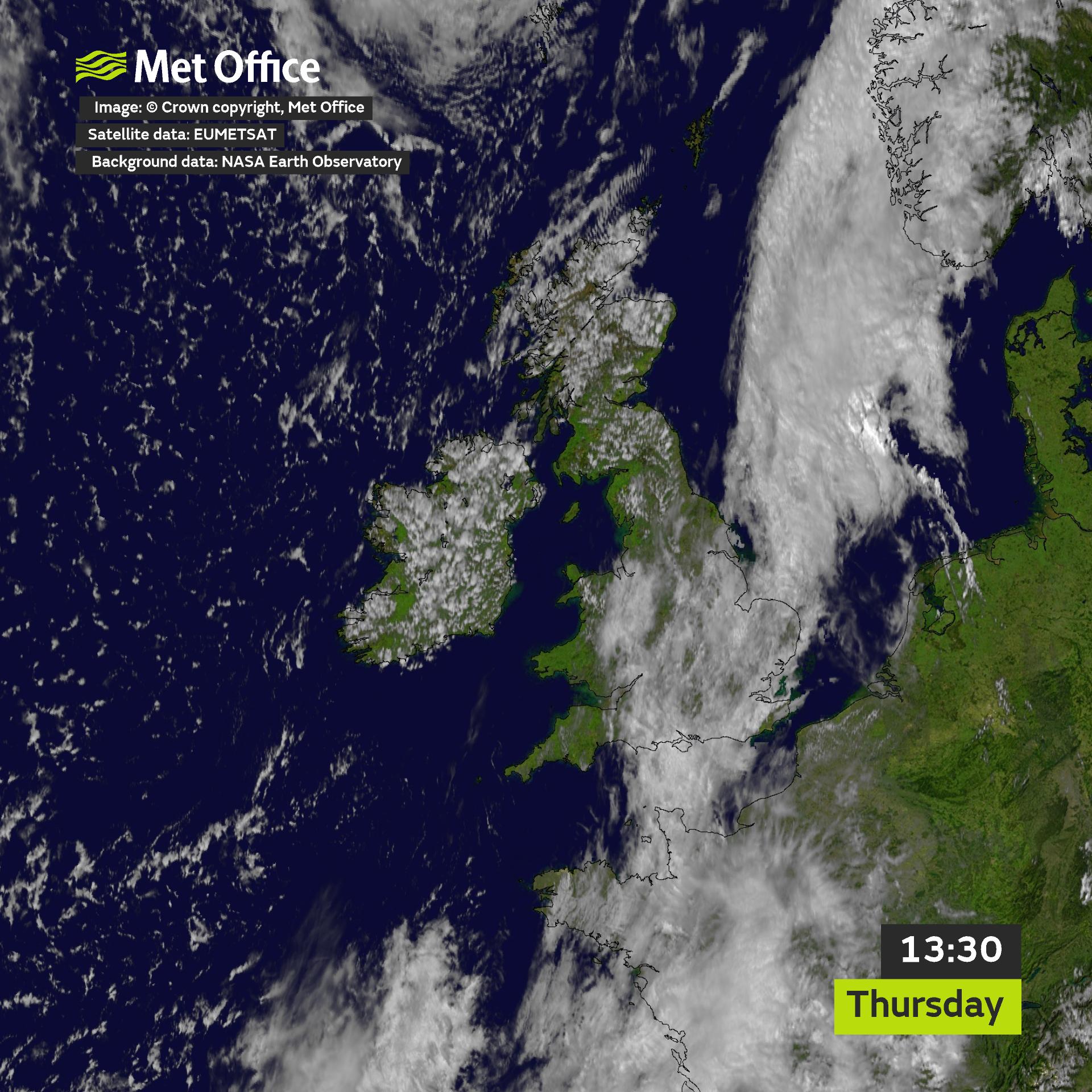 Satellite Map Of Rain Met Office On Twitter: "Latest Satellite 🛰️ Shows The Best Of Any Sunshine  Across Northern & Western Parts Of The Uk This Afternoon ⛅☀️ Cloudier In  The East And Southeast With Some #