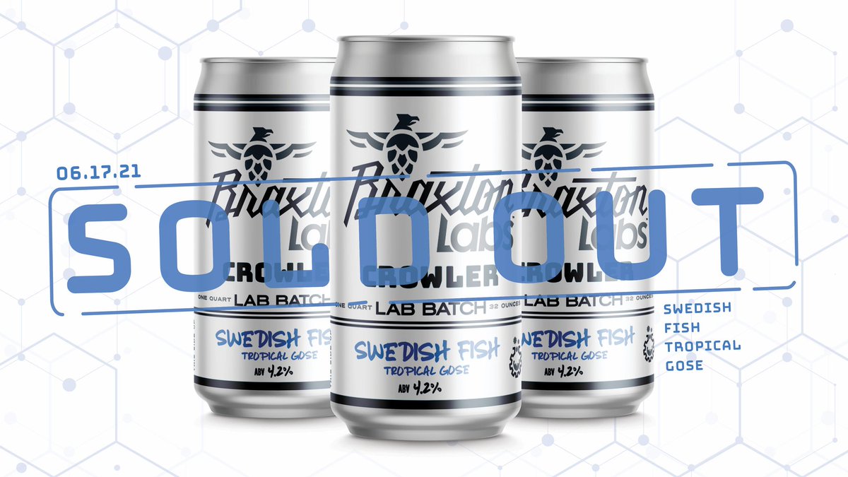 Well that was fast! 
Tropical Gose with Swedish Fish Crowler Infusion is SOLD OUT. Join us Saturday for the release of not one, but two drops including the return of the infamous POG Smoothie! Cheers!