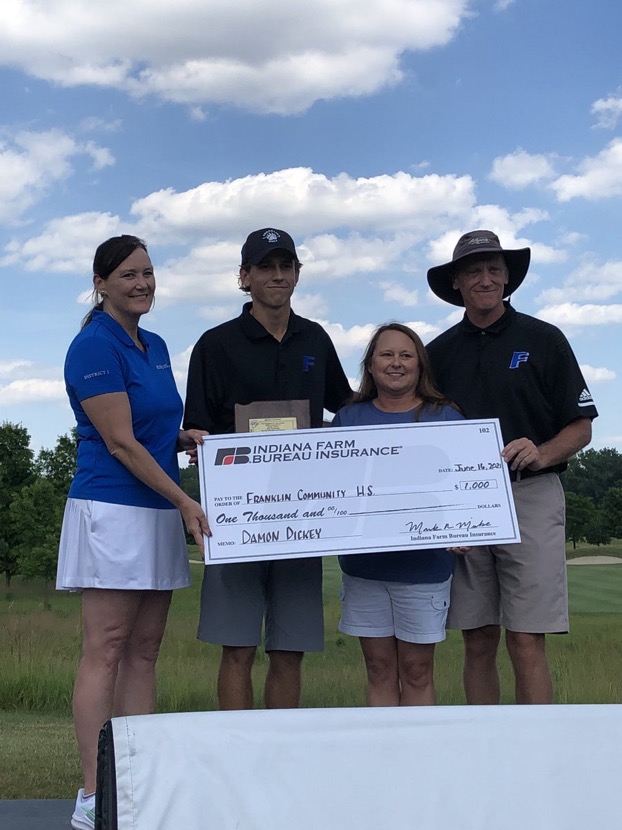 Congratulations to the Boys Golf Team on placing 14th at the IHSAA State Finals. Also, to Damon Dickey on placing 12th as an individual and receiving the Fred A. Kiesling Mental Attitude Award. Way to go!