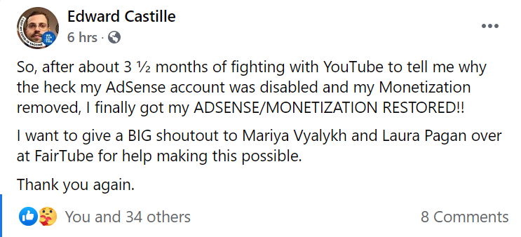 fairtube9000's tweet photo. Congrats to IndieGamerRetro for being monetized again on YouTube! 🎉🎉🎉 https://t.co/SwYxzi0ENZ

#fairtube #YouTubers https://t.co/hq0R73F8sz