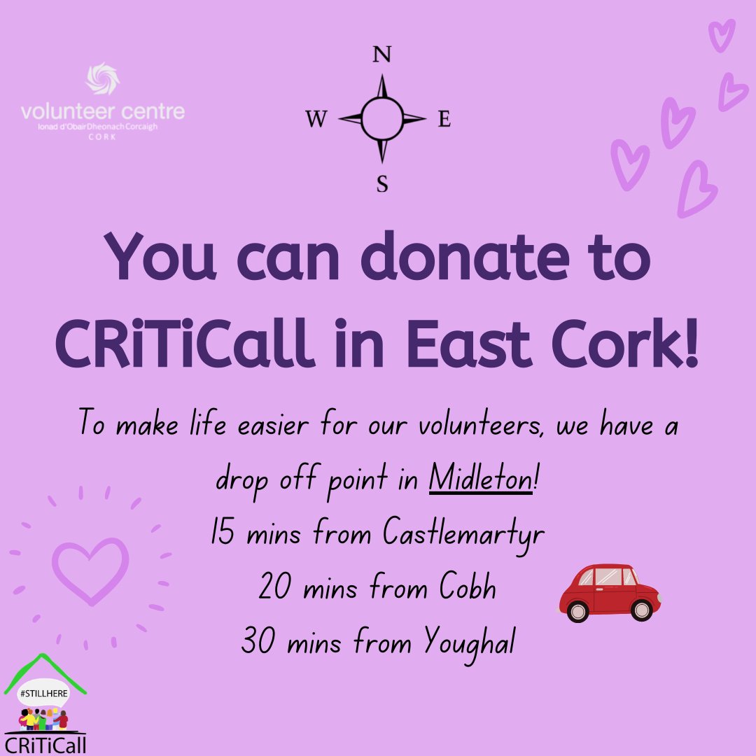 CriticallCork's tweet photo. Donation point near you!

✍️ Sign up to donate for the 25th of June Donation
Day
⏰ Organise a time slot 
📍 Donate at our drop off point in Midleton

#CRiTiCallCork #volunteercork #domesticviolence
#corkireland #StillHere #EastCork #cobh #cobhnews
#youghal https://t.co/qUZIiXYfRf