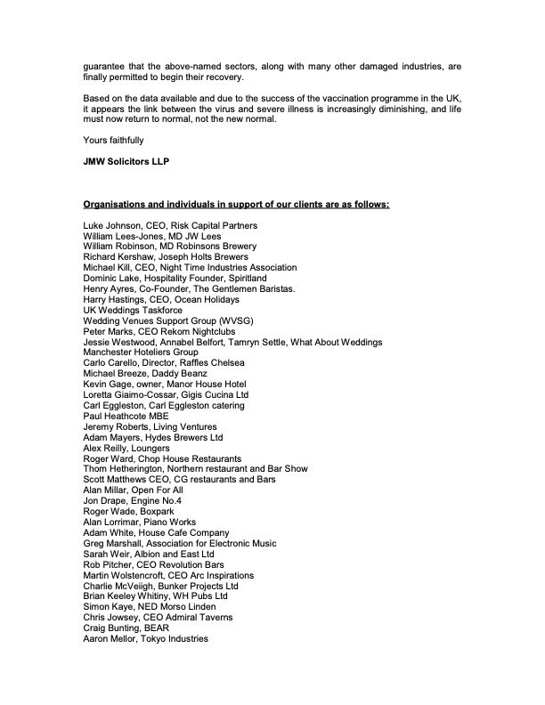 A letter has been sent to <a href="/BorisJohnson/">Boris Johnson</a> which <a href="/Sacha_Lord/">Sacha Lord</a> has launched supported by many UK sectors

Many well known signatories incl <a href="/LukeJohnsonRCP/">Luke Johnson</a> <a href="/EssexPR/">Adam Brooks AKA EssexPR 🇬🇧</a> @ToniaBuxton @MrBoxpark <a href="/AlexReilley1/">Alex Reilley</a> <a href="/petermarks100/">Peter Marks</a> <a href="/aaronmellor/">Aaron Mellor</a> 

Pls Retweet if you agree with this thanks