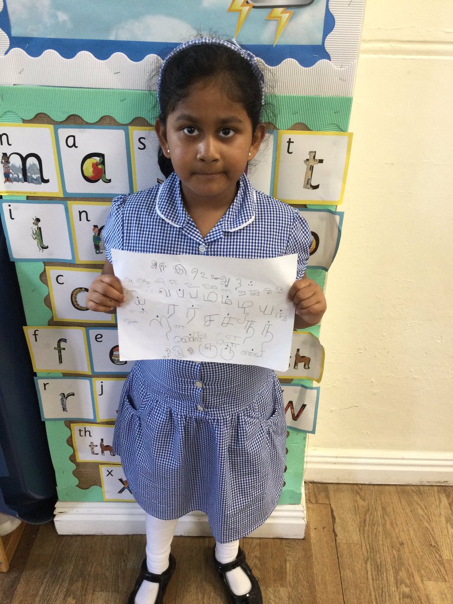 SmithdownPrimY1's tweet photo. Some children have working hard at home writing messages in their home language to show in school. We are so proud! https://t.co/w4MpY4gln7