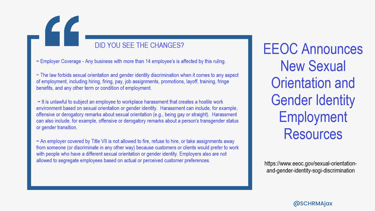 SCHRMAjax's tweet photo. Important EEOC Update! #schrmajax #eeocupdate https://t.co/BphYaNgVCW