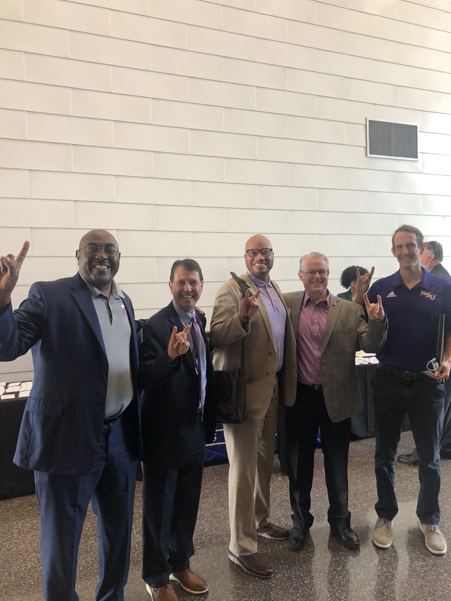 NSUDemonsWBB's tweet photo. “We are going to miss Coach Pitt in the office today but we are so excited he has a great opportunity to attend the “Black Male Summit”, hosted by @ulsystem with @demonsforkem @Dr_Maggio @ppeterson_30 and Coach Simmons! #ForkEmDemons #ProcessOverProduct https://t.co/l50f48vWXG
