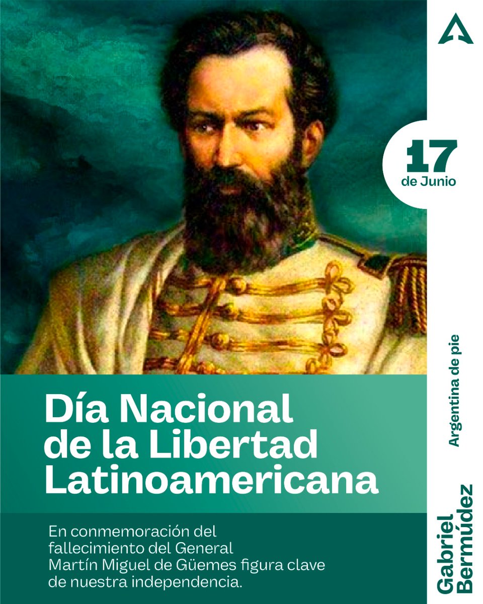bermudezgok's tweet photo. #DiaDeLaLibertadLatinoamericana
Esta fecha se conmemora en reconocimiento a su gesta en defensa de la libertad e independencia de la patria 🇦🇷 https://t.co/YdmLBceRxH