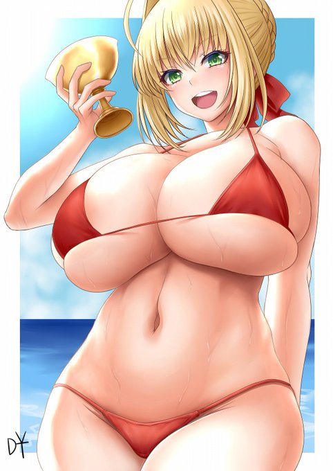 【閲覧注意!】
聖杯マイクロビキニ特大ネロちゃま。
1枚差分つき。

これの原寸大とか背景なしとかでfantiaの支援プログラム試してみようかと思うけども……どんなもんなんやろか不安。 