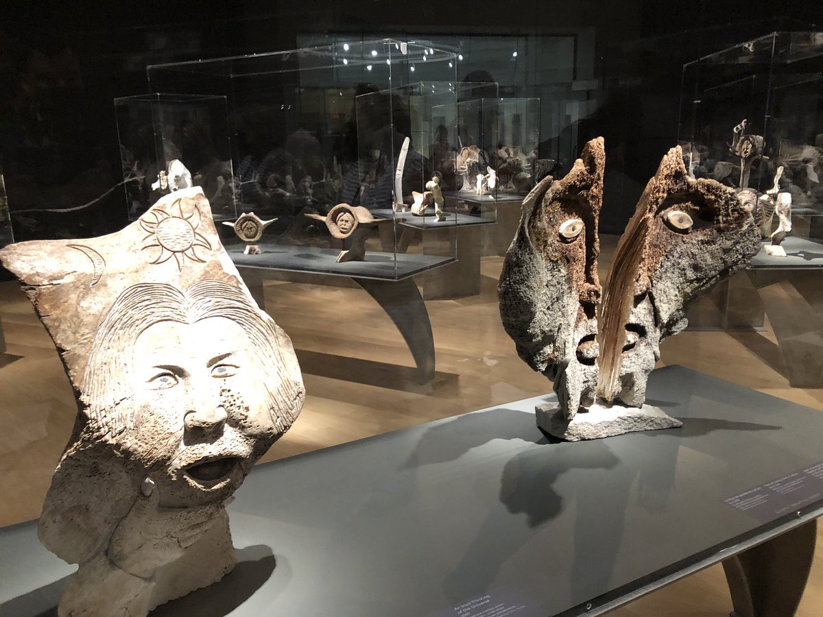 AnneJoCameron's tweet photo. Première exposition solo @mnbaq de l’artiste inuit de Manasie Akpaliapik. 40 œuvres témoignent du parcours du sculpteur. #rcqc #manasieakpiliapik #resilience #collectionbrousseau #beauté #osdebaleine https://t.co/jgiM1gFNwr