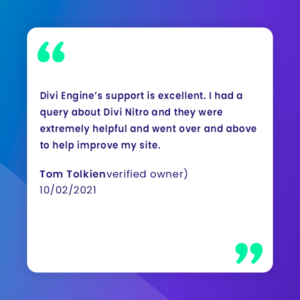 DiviEngine's tweet photo. Divi Nitro Testimonials Time! π
Check out what Tom has to say about Divi Nitro! π
Love to see you happy π
You can see all the features here: https://t.co/b3sAorz8BX
#testimonial #feedback #WordPress #DiviEngine #Divi #Nitro https://t.co/Lg5uCUExK4