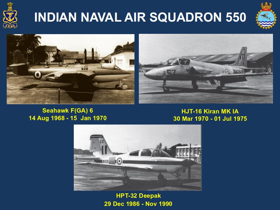 #OnThisDay 1959
Indian Navy's #first Air Squadron, INAS 550 was commissioned at #Kochi with amphibian Sealand, target-towing Firefly & HT-2 (Hindustan Trainer) aircraft.
Sqn has flown 14 different types of aircraft from Sealand...(1/n). 
#IndianNavalHistory 
#IndianNavalAviation