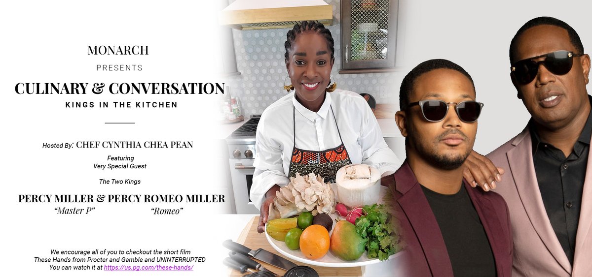 MonarchMag's tweet photo. Make a reservation for the first night of our #KingsInTheKitchen series. Celebrity Chef @afcave_by_ccpean is cooking up culinary masterpieces and conversations with Black Kings 👑 

Pull up a seat and join the conversation tonight at 6pm EST/3pm PST at https://t.co/AxfqnrkWjQ https://t.co/tosrImDzQS