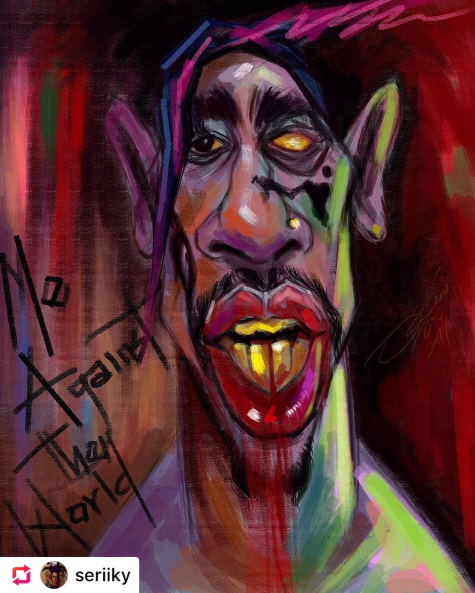 mike_okiki's tweet photo. credit: @seriiky
Happy 50th bday GOAT 🐐! #posthumousbirthday #painting #caricature #losangeles #California #atlanta #deathrowrecord #toliveanddieinla #meagainsttheworld #2pac #tupac #makaveli #portraitpainting #caricature #california https://t.co/BnC2lJGTrG