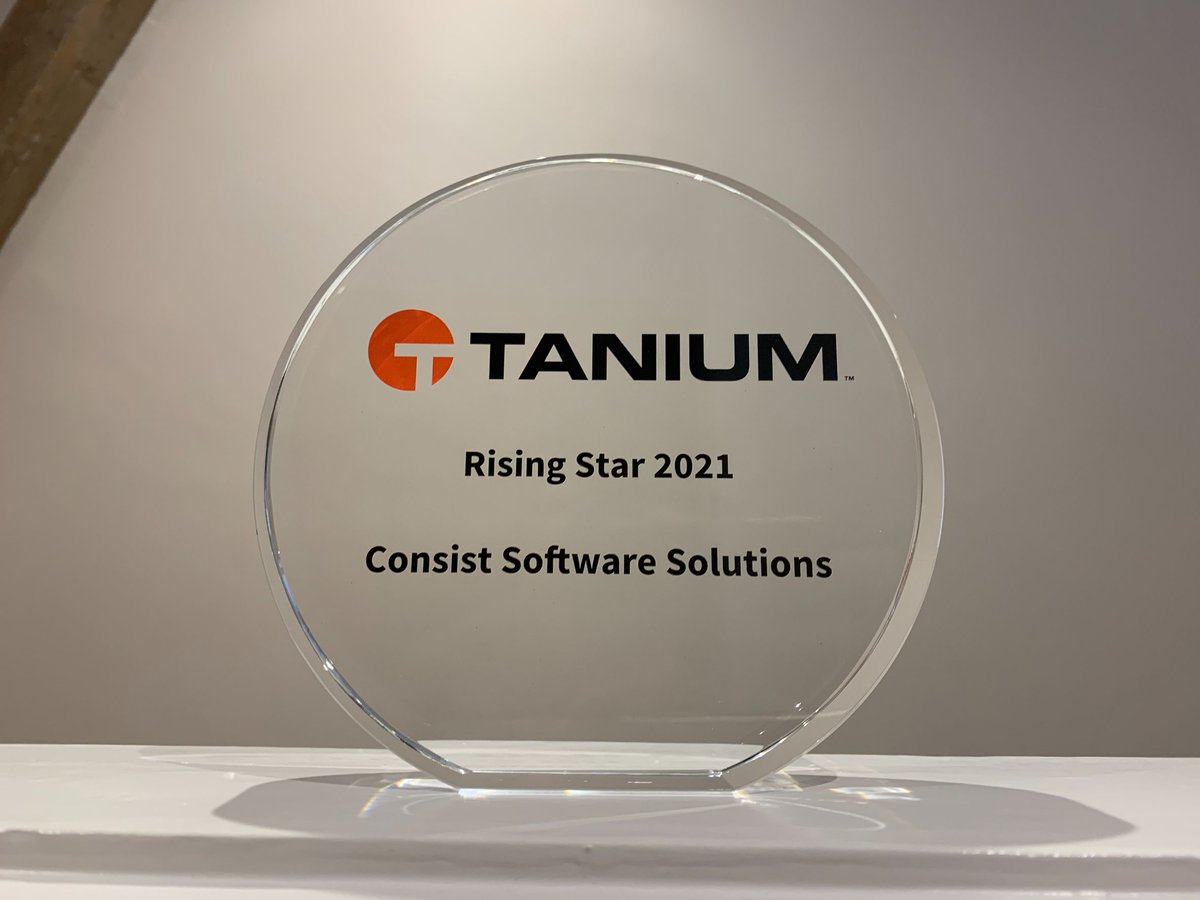 Tanium's tweet photo. Way to go, Consist for being awarded the Rising Star Award at our EMEA Partner Summit. The award is very well deserved as they've shown how much movement can be made in the shortest time — if you have the will to win! #taniumpartner https://t.co/304aIJwFc6