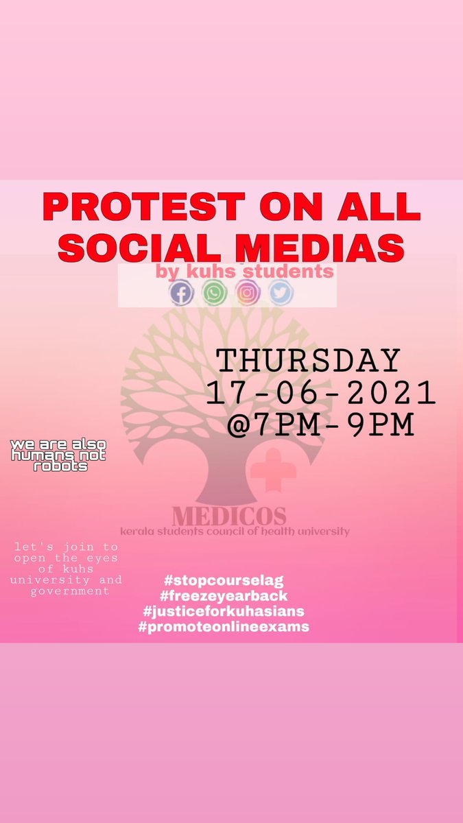 Ajmalshihab6's tweet photo. TREAT US LIKE HUMANS AND NOT ROBOTS. Help the Struggling medical students of kerala. 
#justiceforkuhsians
#examsonpandemic
#savefutureofkuhsian
#freezeyearback 
@ShashiTharoor
@vijayanpinarayi 
@VeenaGeorge03 
@rbinducpm 
@shailajateacher
@24onlive
@mathrubhumi https://t.co/S10crLC8O2