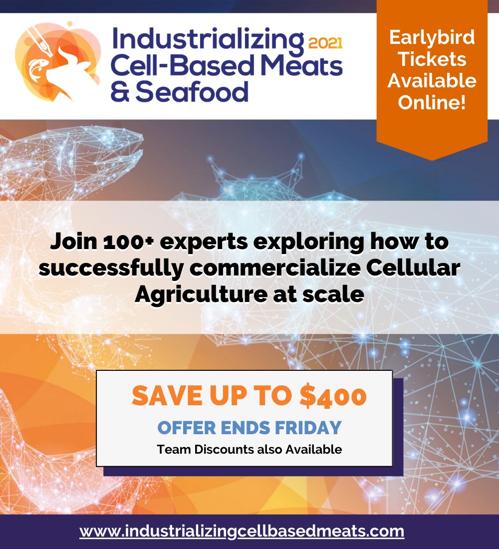 CultivatedMeats's tweet photo. Time is running out to save and join the companies below, along with 100+ of your peers at the only event you should attend to tackle key challenges for the development of #cellbasedmeats & #cellbasedseafood.
Register by tomorrow & save up to $400 - https://t.co/nL4QCQEcqp https://t.co/xATGu0r2TC