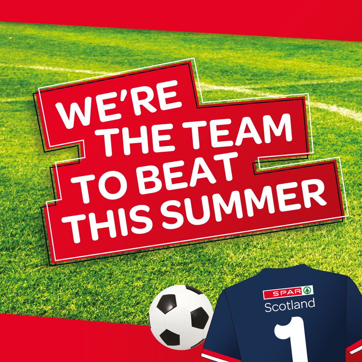 Creative for Spar Scotland​ Euro 2020 campaign.
