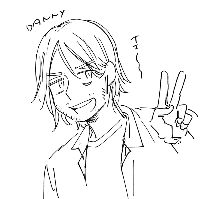 ダニーは昔は長髪だったという設定なのだ… 