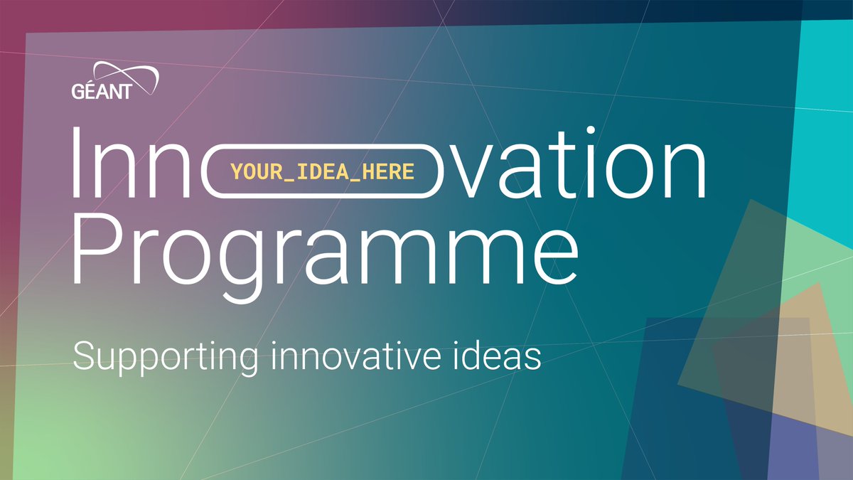 GEANTnews's tweet photo. Launched in Feb21, the GÉANT #InnovationProgramme💡funded 8 projects in #multimedia🎙️, #networks🖥️, T&I, #education📚, #clouds☁️, #security and #privacy🔐.
Here's an overview of the selected ideas https://t.co/hich0VIRXn https://t.co/MgMlSdUXAj