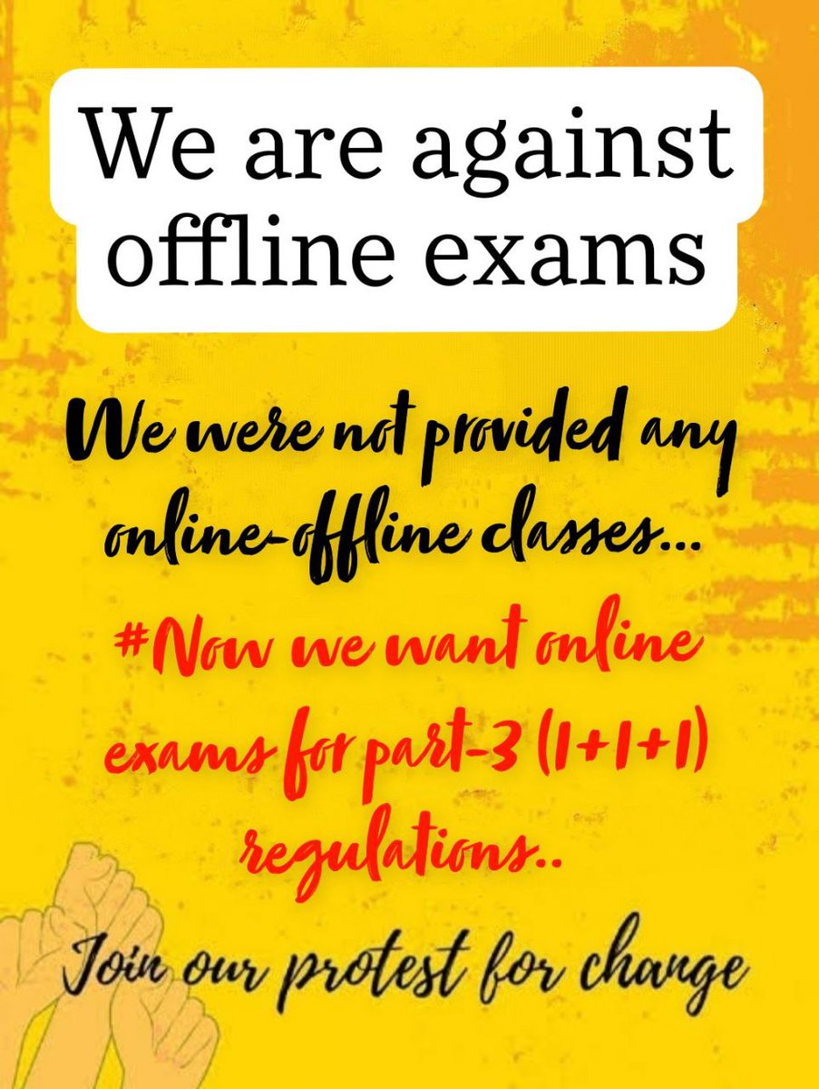 ranbeerdeepika's tweet photo. We are against part-3(calcutta university)offline examinations,we want online exams
#BengalAgainstOfflineExam
#HelpUsCm
 #Part3_online_exam
#Sem_6_online
@MamataOfficial
@AITCofficial
@basu_bratya
@sayani06
@uniOFcalcutta
@abhishekaitc
@DidiKeBolo
@ItsYourDev
@IamSumanDe
@ZeeNews https://t.co/DERPPCMkDf
