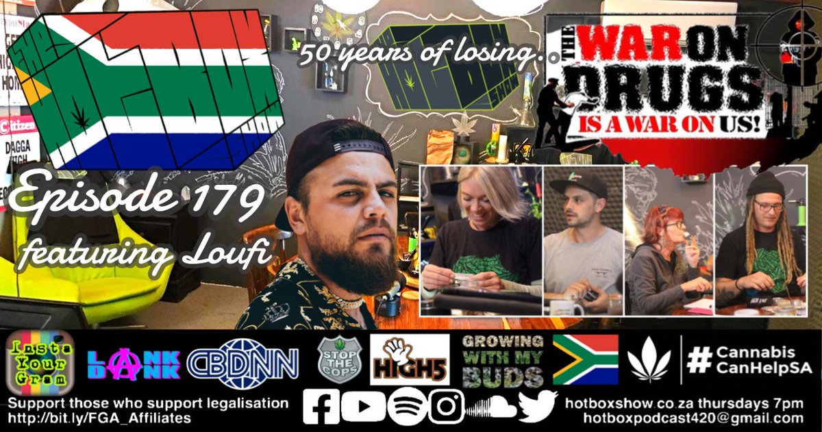 FieldsOfGreenFA's tweet photo. Tonigt at 7 we High5 with Loufi about his new release and The Losing War on Drugs turns 50 today, so we look at what's not to celebrate…. https://t.co/hB4KAGzcVC
#ZolPoll #smoking #RateMyGrow #WeedlyWinner #Hotboxshow https://t.co/9U6IViRVRf
